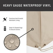 Crosley Furniture Patio Fabric Square Coffee Table Cover in Tan